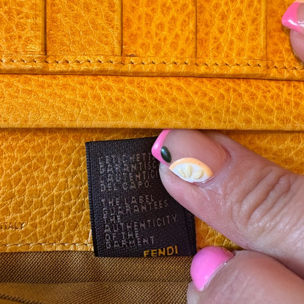 Fendi Mustard Leather Accessory - Picture 6 of 9